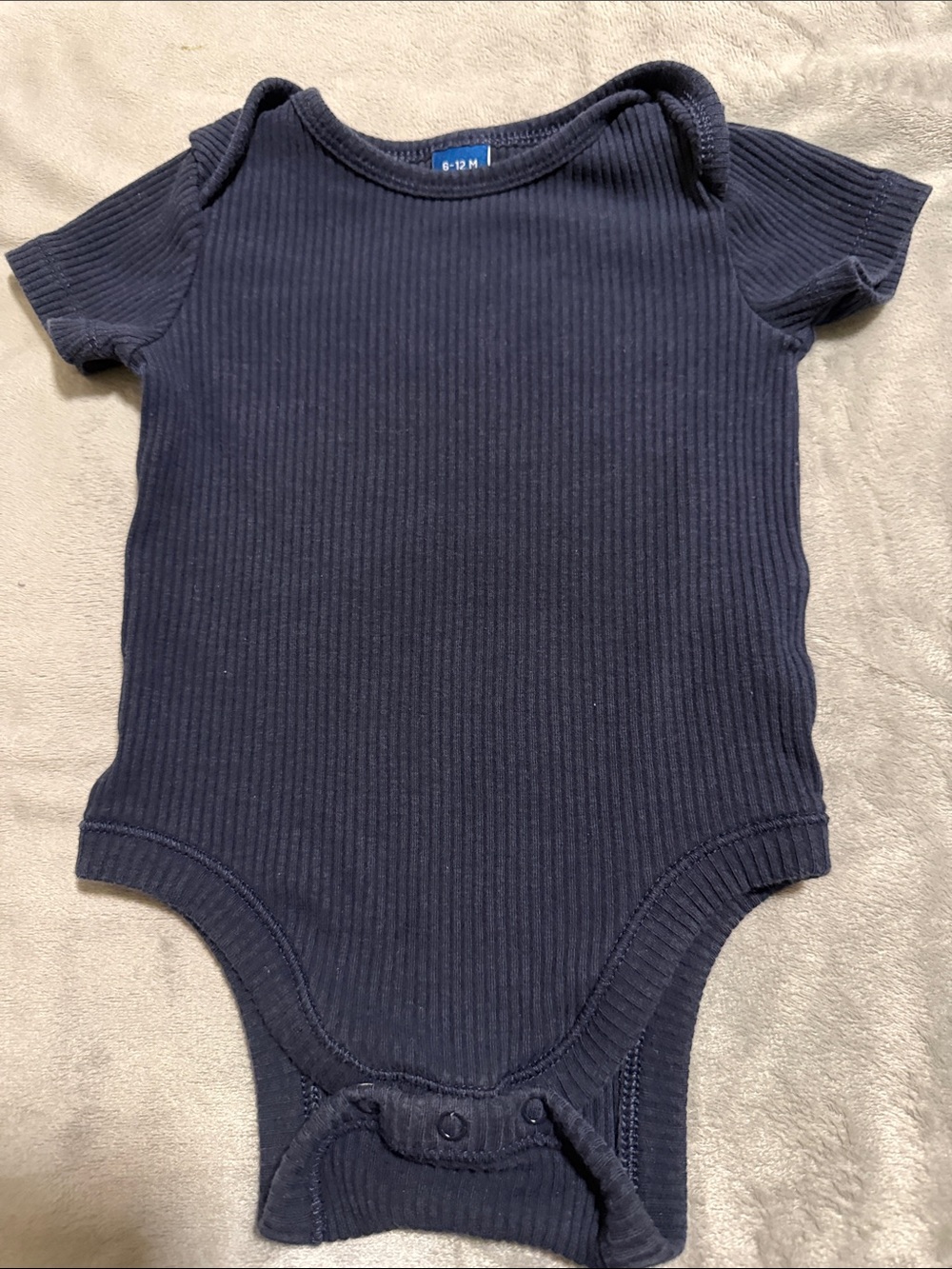 Old Navy Navy Ribbed Baby One-Piece Bodysuit